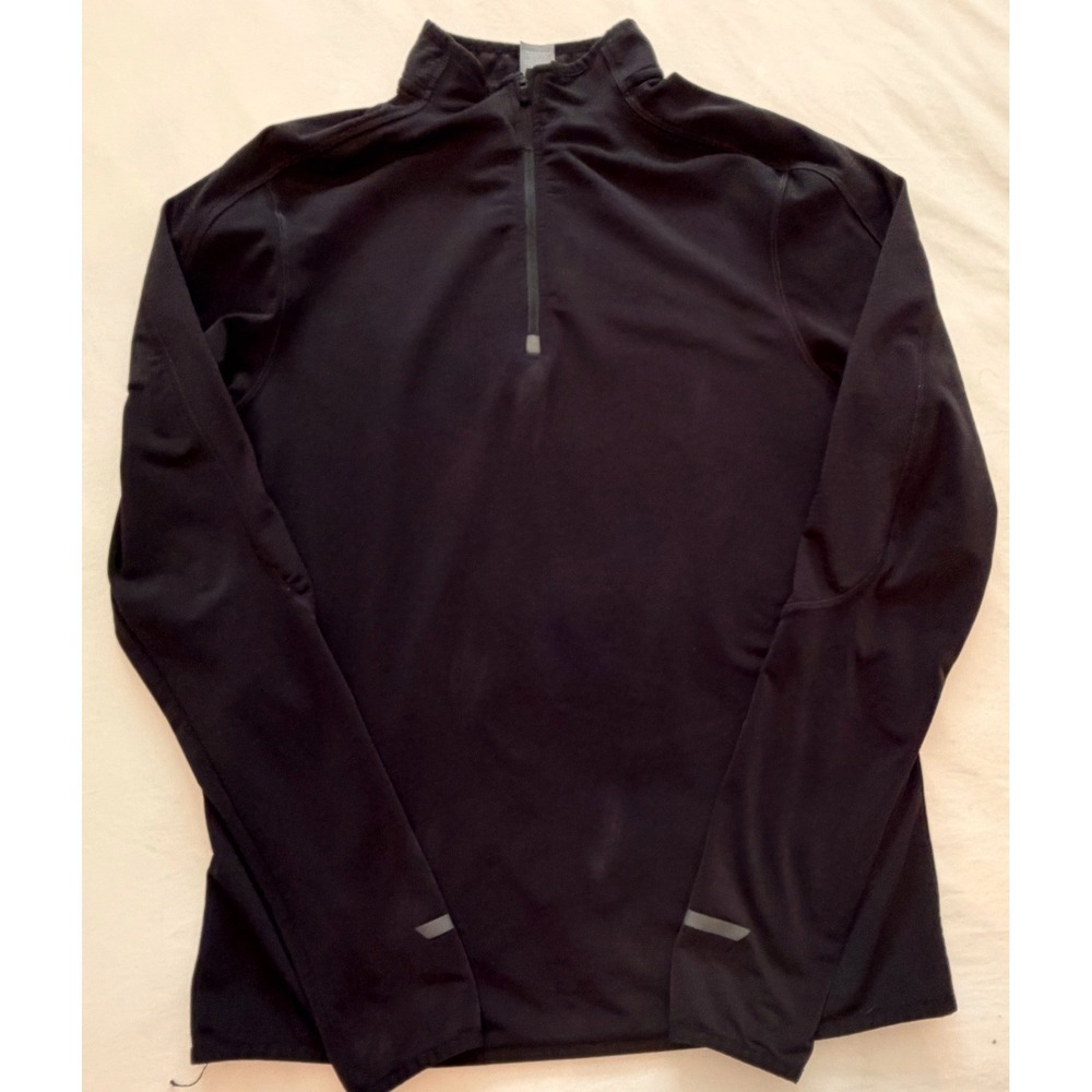 Champion C9 Mens Running 1/4 Zip Pullover Black Performance Top M D9353-AWZ